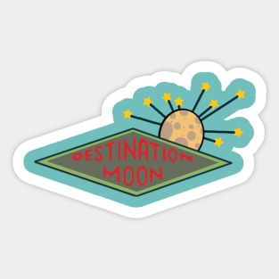 Destination Moon Sticker